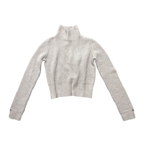 Derek Lam Beige 100% Cashmere Knit Turtleneck Tie Back Sweater Size XS - Picture 1 of 4